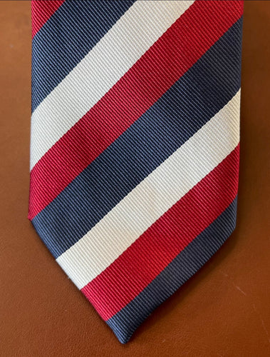 Red White & Blue Horizontal Striped Tie