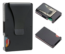 Load image into Gallery viewer, RFID Wallet Brushed Metal Black