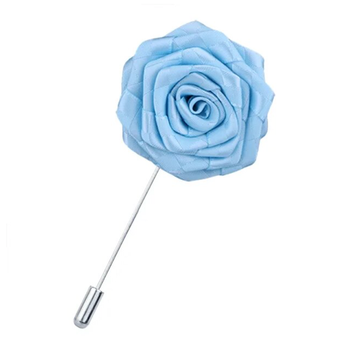 Rolled Blue Lapel Flower