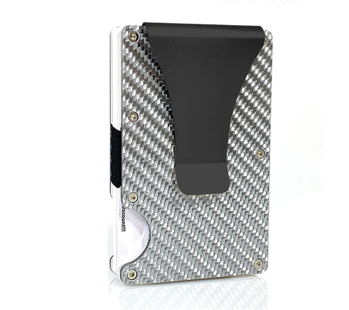 RFID Wallet Carbon Fiber Silver