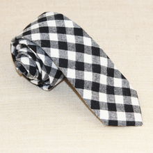 Load image into Gallery viewer, Black Gingham Tie