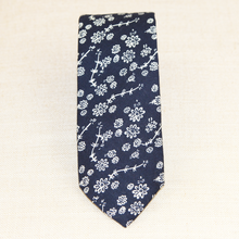 Load image into Gallery viewer, Dark Blue Floral Tie