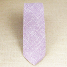 Load image into Gallery viewer, Purple Linen Tie