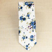 Load image into Gallery viewer, White Floral Tie