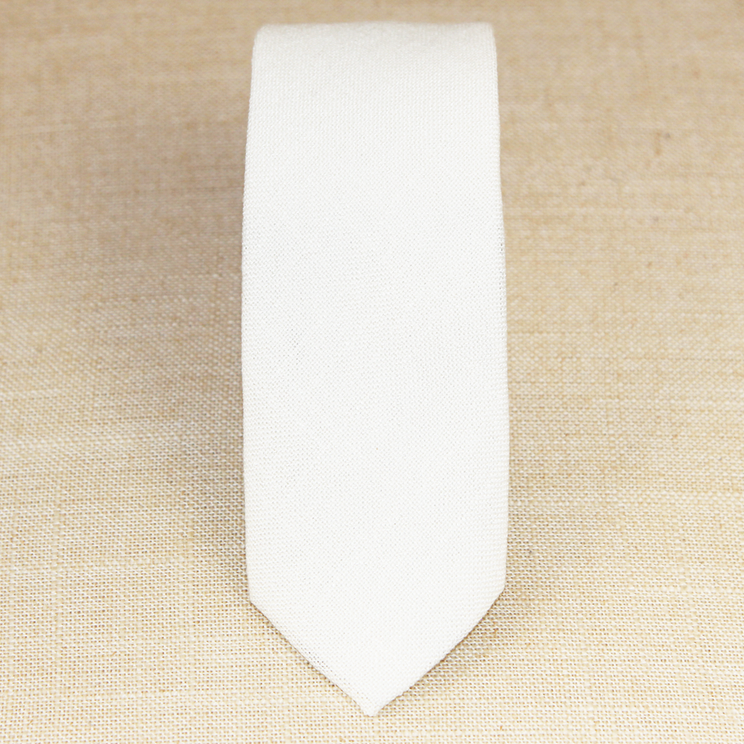 White Linen Tie